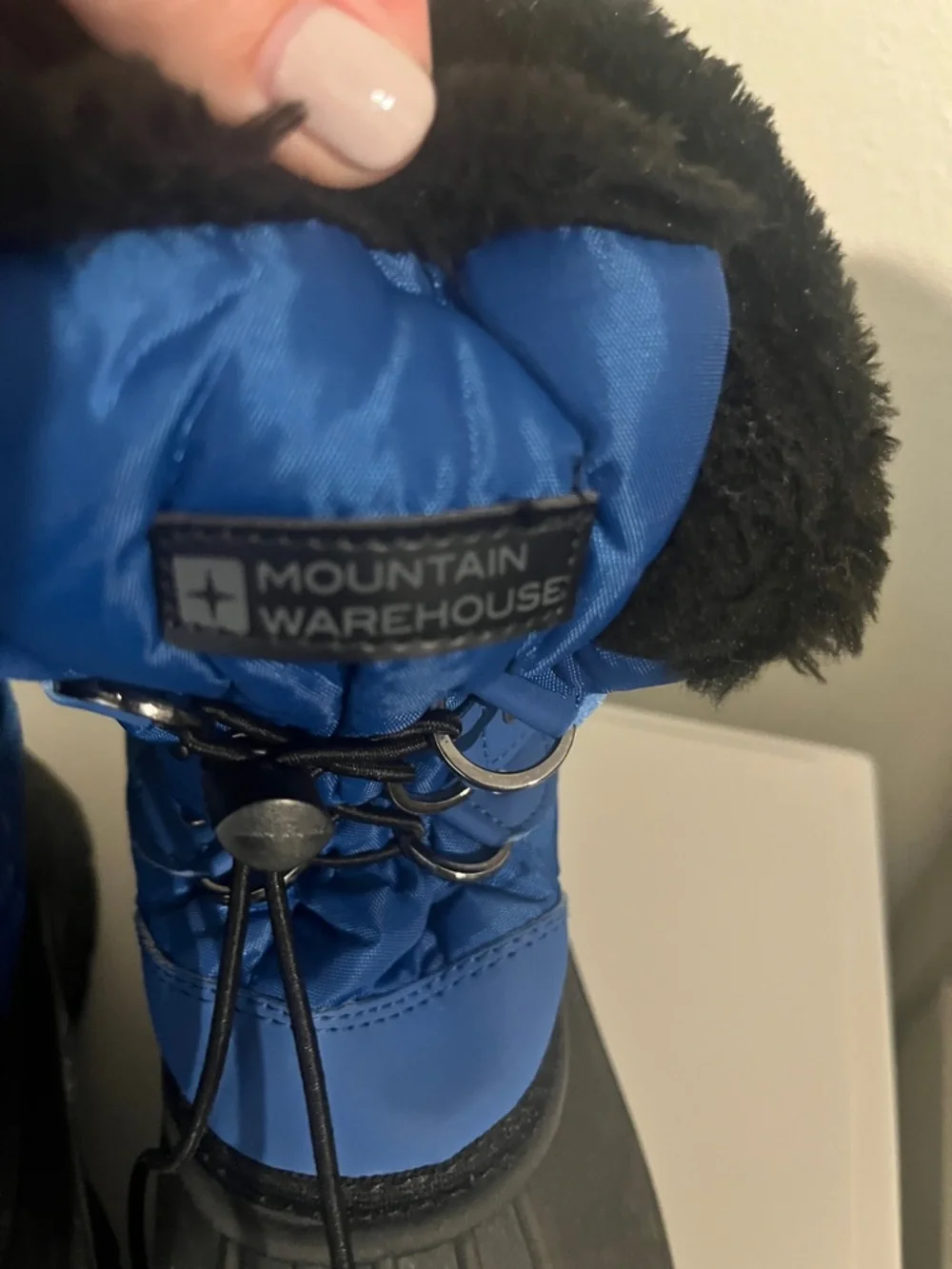 Kids Blue and Black Winter Snow Boots